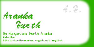 aranka hurth business card